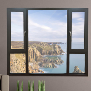 Varietà di profili decorativi in alluminio nuovo design finestre a battente in vetro temperato a pannello singolo <span class=keywords><strong>finestra</strong></span> in vetro a doppio vetro - Product Image 3