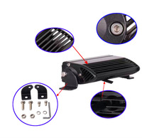 Système d'éclairage automatique 50W 11 pouces barre lumineuse LED ambre 12V 24V simple rangée pour lumière LED auxiliaire de voiture de camion tout-terrain 4x4