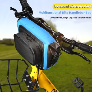 Sac de <span class=keywords><strong>vélo</strong></span> portable en PVC imperméable, grande capacité, durable |   Sacoche de <span class=keywords><strong>vélo</strong></span> pour tube supérieur, guidon ou porte-sac avant - Product Image 1