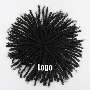 <span class=keywords><strong>Peluca</strong></span> <span class=keywords><strong>de</strong></span> <span class=keywords><strong>rastas</strong></span> africanas rizadas <span class=keywords><strong>de</strong></span> 6 pulgadas para hombres con cabello trenzado <span class=keywords><strong>de</strong></span> malla en espiral para un aspecto atrevido - Product Image 3
