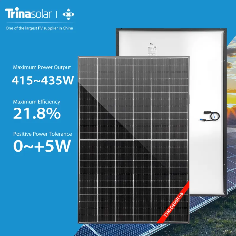 Trina painel solar, 415w 420w 425w 430w 435w painel solar avançado vendedores exportação no mundo