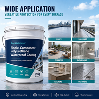 Revêtement imperméable en polyuréthane monocomposant, membrane liquide imperméable en PU pour toit, salle de bain, sous-sol, béton