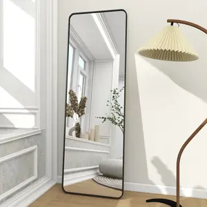 Espejo inteligente LED rectangular montado en la pared con marco de metal de lujo personalizado al por mayor
