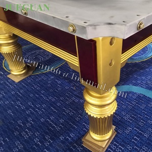 Table de billard JUEGUAN 12 pieds à prix abordable avec poches en cuir et rails en bois massif, <span class=keywords><strong>coussin</strong></span> en ardoise de qualité A, en vente - Product Image 4