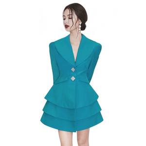 Robe de costume de style français pour femmes 2022 automne nouvelle jupe légère de luxe et capable - Product Image 1