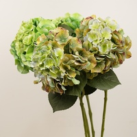 Haute qualité 65cm hortensias peints réalistes fleurs artificielles en Latex pour la décoration de l'hôtel à la maison pour Thanksgiving Pâques