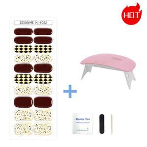 Nouveau <span class=keywords><strong>Gel</strong></span> UV Nail Sticker 3D Style Semi-Durci <span class=keywords><strong>Ongles</strong></span> Wraps avec Sun Mini Lampe Logo Personnalisé Appuyez sur <span class=keywords><strong>Faux</strong></span> <span class=keywords><strong>Ongles</strong></span> pour les Doigts - Product Image 3