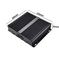 Vente chaude inte-l i3 i5 i7 pc industriel intégré 1 * HD MI 6 * COM 2 * LAN PC industriel intégré sans ventilateur J6412 MINI PC