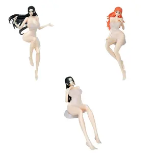 One Pieces Animation Boa Hancock Nico Robin Nami Toalla de baño Anime figurita Cute Girls figura de acción PVC modelo colección Juguetes