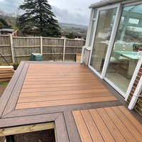 Eco Decking Bois Plastique Composite Patio Deck Tuiles Terracotta Grain Finition WPC Revêtement de sol pour Intérieur Extérieur pour Couverture pour