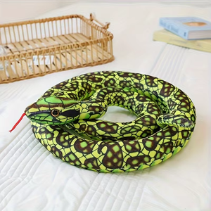 Mô phỏng <span class=keywords><strong>Python</strong></span> đồ chơi sang trọng, đồ chơi sang trọng rắn, Đồ chơi khăm nhại, búp bê rắn đĩa uốn cong, gối nhẹ nhàng - Product Image 5