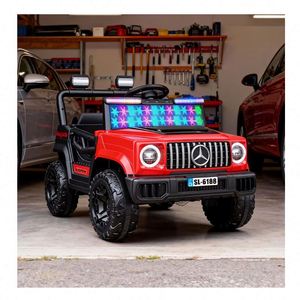 Kids Electric 4-<b>Wheel</b> Ride-On Car Dual 6V4Ah Motors Early Growth Phone Remote Steering <b>Wheel</b> MP3 Player Battery Durable PVC - Product Image 1