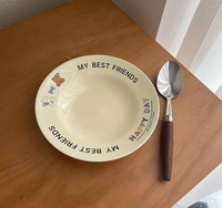 Assiette en céramique INS avec lettres anglaises, assiette à salade, assiette à fruits, assiette à dessert, petit plat, finition brillante, compatible micro-ondes, style minimaliste