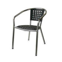Black Garden Outdoor Klassisches Aluminium Bistro Cafe Fast Food Kaffee Restaurant Esszimmers tuhl