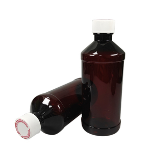 Airtight & Leak Proof 473ml PET <b>Amber</b> Oval <b>Bottle</b> Food Grade Pharmaceutical Grade Vial with UV Protection - Product Image 4