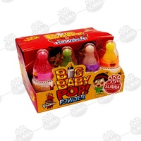 Bonbons en poudre Halal Big Baby Pop très demandés, bonbons durs en forme de biberon et de tétine, bonbons sucrés enrobés, emballage en boîte, jouet fantaisie pour enfants, vente en gros