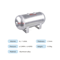 Réservoir d'air en aluminium 6L pour bus et équipement agricole Réservoir léger 145 PSI