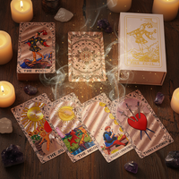Cartes de tarot dorées 2026, jeu complet de 78 cartes, jeu Rider-Waite, édition officielle pour débutants