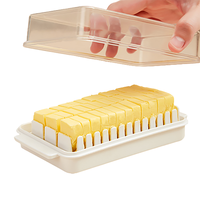 Boîte de conservation et de découpe de fromage de style japonais avec couvercle, boîte rectangulaire pour tranches de fromage, pour le réfrigérateur