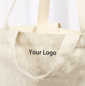 Sac en toile de coton personnalisé avec logo imprimé, grand sac de plage, sac de shopping, poignée, vide - Product Image 5