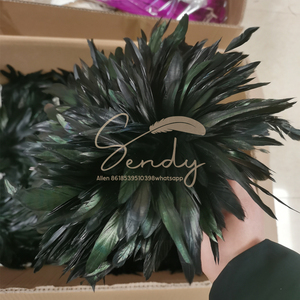 Plumes de Coq Noires de 6-8 pouces en Gros pour la Confection de Mouches de Pêche, Décorations de Costumes de Carnaval <span class=keywords><strong>et</strong></span> de Festival Samba - Product Image 5
