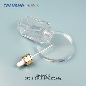 OEM Empty 110ml Square Glass Dropper Serum Oil Bottle Custom Made Skincare Serum Glass Bottle Bottle Manufacturer - Product Image 4