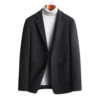 Nouvelle arrivée automne-hiver, manteau en laine à simple boutonnage pour homme, style décontracté chic, costume en laine haut de gamme