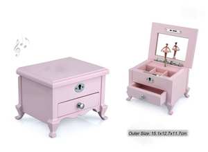Custom New Design White <b>Ballerina</b> Footed Wooden <b>Music</b> <b>Box</b> for Kids - Product Image 5