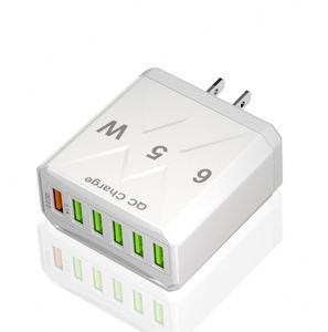 Standard 65W 6USB QC3.0 Fast Cell Phone <b>Charger</b> Multi-Port <b>Charger</b> <b>Plugs</b> Wholesale - Product Image 6