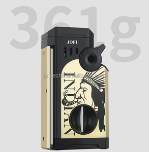 JOFI 5 Jets Windproof Blue Flame Portable <b>Cigar</b> Torch <b>Lighter</b> <b>Cigar</b> <b>Lighter</b> With Cutter Punch Custom Logo for Wholesale - Product Image 6