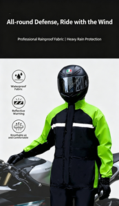 Combinaison <span class=keywords><strong>de</strong></span> <span class=keywords><strong>pluie</strong></span> légère en polyester <span class=keywords><strong>pour</strong></span> motards, <span class=keywords><strong>veste</strong></span> <span class=keywords><strong>de</strong></span> <span class=keywords><strong>pluie</strong></span> imperméable confortable <span class=keywords><strong>pour</strong></span> cyclistes, livraison, randonnée, revêtement PVC - Product Image 4