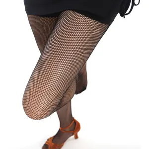 Professional Women Latin Seamless Tights Fishnet Stockings Girls for Ballroom Samba Tango Dancing Collants Pantyhose Thin 90%