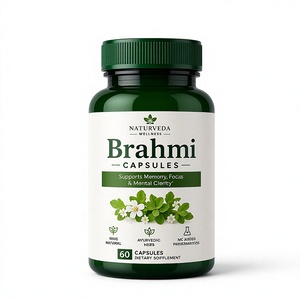 Capsules de Brahmi Naturveda, capsules à base de Bacopa Monnieri, capsules végétariennes, complément de Brahmi, capsules de bien-être naturel à base de plantes - Product Image 1
