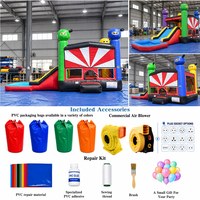 Structure gonflable commerciale Ninja avec souffleur, combo PVC de 26 pieds pour entreprise de location