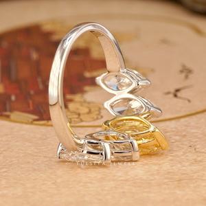 Anillos de Diamantes de Joyería Fina que Combinan Diseño Contemporáneo y Artesanía Tradicional con Diamantes Brillantes - Product Image 4