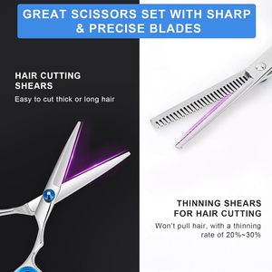 6 Inch Professional Barber Scissors Multicolor Stainless Steel Hair Cutting Scissors Styling Tool Hairdressing Shear - Product Image 4