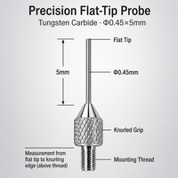 Sonde de mesure de hauteur, indicateur à cadran M2.5, sonde à pointe plate en acier tungstène, diamètre 0,45 x 5 mm, tailles personnalisées disponibles sur demande