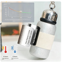 Bouteille isotherme de luxe en titane, mini-gourde thermos portable en acier inoxydable avec corde, idéale pour les cadeaux d'affaires