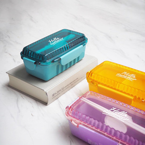 Bangduo Japanese Style Bento <b>Box</b> Single Layer Square Plastic <b>Lunch</b> <b>Box</b> Microwave Safe For Students Children - Product Image 1
