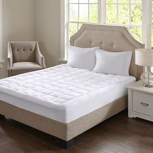 Couvre-matelas imperméable hypoallergénique DB Ultra-Plush trop rempli avec alternative en duvet pour les allergies - Product Image 1
