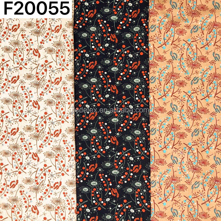 Factory Wholesale Colorful Floral Printed 100% Cotton Shirts Material Pastel Poplin Fabrics Oem For Women