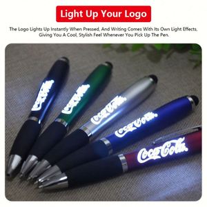 Stylo tactile LED lumineux en gros, stylo bille de haute qualité avec logo laser personnalisé pour cadeau promotionnel - Product Image 2