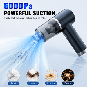 Aspiradora Inalámbrica Portátil para Auto de 6000 Pa, 4 en 1, Aspiradora de Mano, Inflador, Desinflador, Tipo C, para Auto, Hogar y Oficina, OEM, ODM - Product Image 2