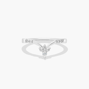 Anillo de Compromiso y Matrimonio de Plata 925 con Diamante Moissanita Curvo para Mujer, Regalo de Aniversario Elegante - Product Image 1