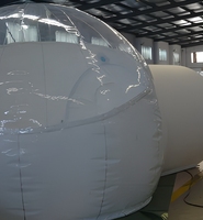 Cabine à bulles gonflable de haute qualité personnalisable 5x3.5x2.62m 0.4mm en TPU, tente de glamping en plein air, capsule spatiale
