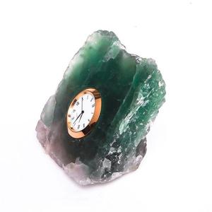Décoration d'anniversaire à la mode, gravure de gobelets, photo brute, en <span class=keywords><strong>cristal</strong></span> naturel, horloge en fluorite - Product Image 1