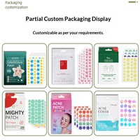 Patchs anti-acné hydrocolloïdes en forme d'étoile de haute qualité, autocollants colorés pour le visage, avec patchs hydrocolloïdes à l'arbre à thé pour les boutons.