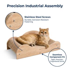 Lit pour <span class=keywords><strong>chat</strong></span> en forme de vague, en carton ondulé, personnalisable avec logo, pour décoration intérieure, fabriqué par un fabricant de meubles de salon - Product Image 1