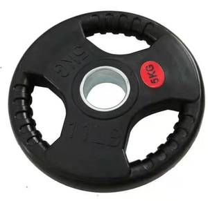 Resistente presa da 2 pollici in gomma peso piastre da 20kg Set per l'allenamento della forza nella palestra di casa comprende 10kg e 20kg piastre - Product Image 1