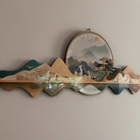 Peinture murale personnalisée en gros, art mural de luxe pour chambre à coucher, peinture UV, paysage moderne, peinture en porcelaine cristalline, peinture décorative avec éclairage LED